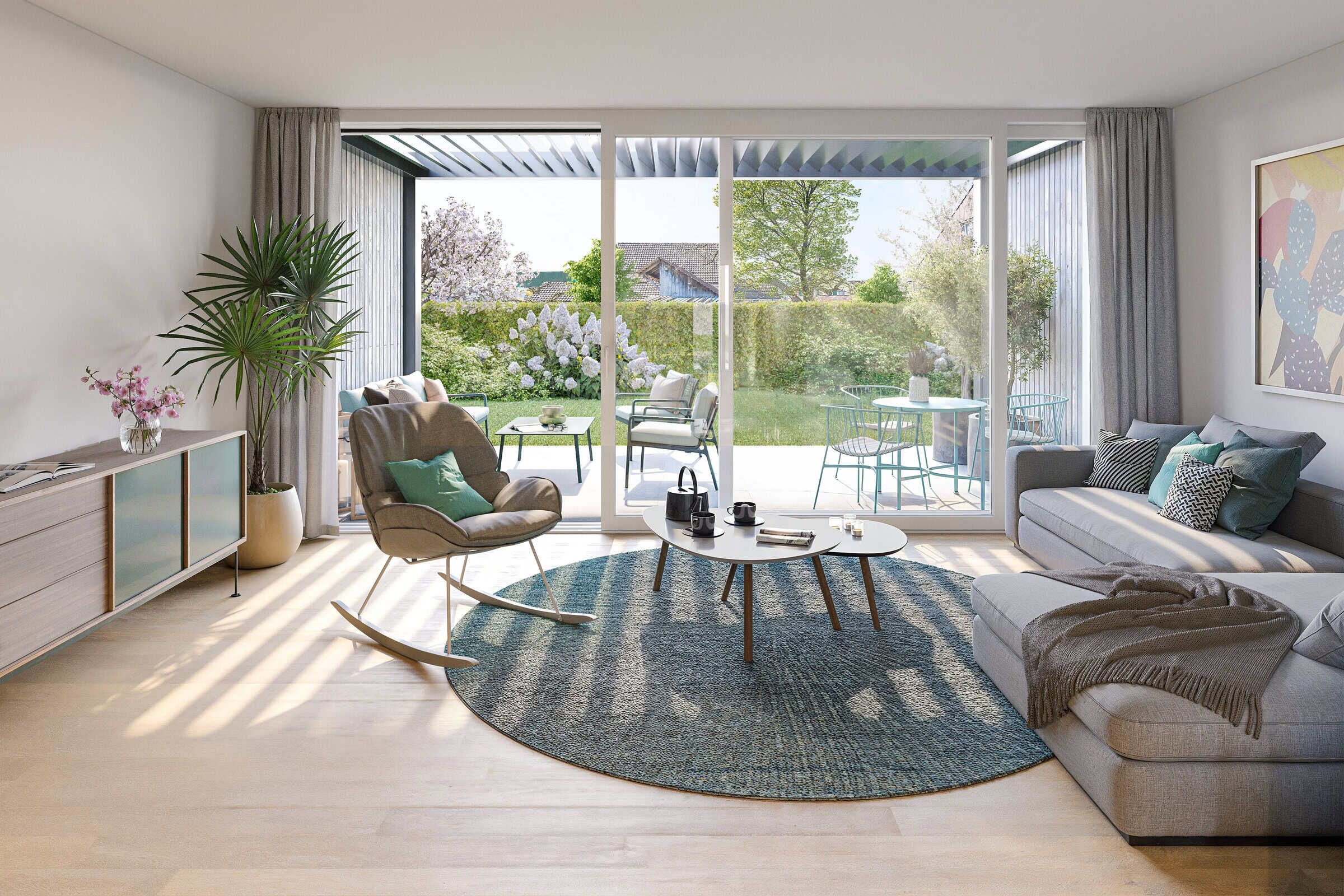 Kirschweg Kriessern – 3D-Visualisierung Typ A Erdgeschos